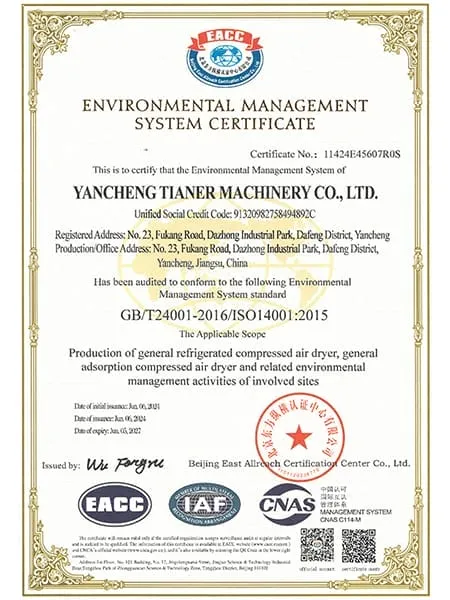 ISO 14001 Environmental Management System Certification