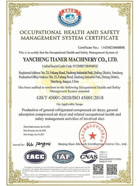 ISO 45001 Occupational Health and Safety Management System Certification